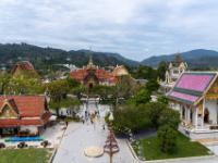 Ausblick auf das Tempelareal von der oberen Tempelgalerie - Wat Chalong